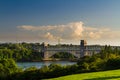 Britannia Bridge, connecting Snowdonia and Anglesey Royalty Free Stock Photo